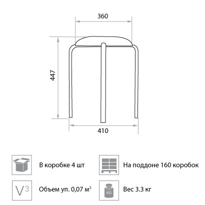  Размер Стула 