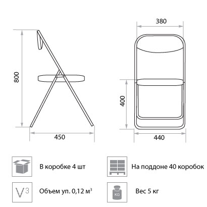  Размер Стула 